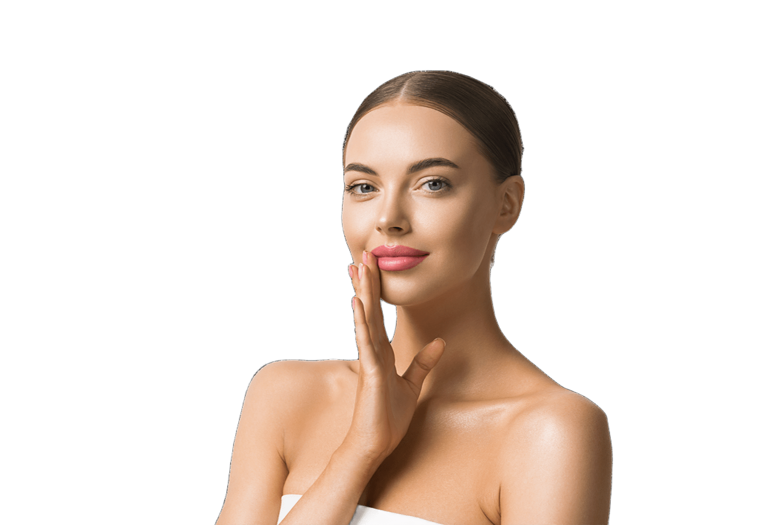 Woman with glowing skin